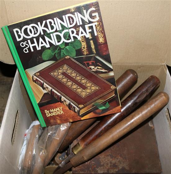 Book binders tools, letter punches etc